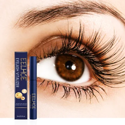 EELHOE Vegan Castor Oil Eyelash Serum Volumizing Lengthening Moisturizing Long Lasting Naturally Soft Beautifully Dark Curled