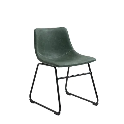 Industrial Style Kitchen Restaurant Green Black Bar Chair Outdoor Luxury Metal Frame Bar Stools