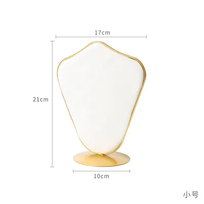Double-Sided Velvet Portrait Necklace Rack Jewelry Rack Storage Ornaments Beige Jewelry Display Rack