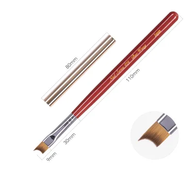 FrenchNylon Nail Brush Soft Synthetic Nylon Acrylic Handle for Beauty Use Customizable Private Label