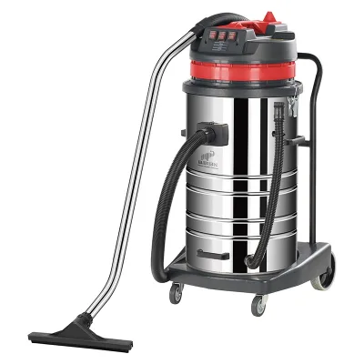 Red 80l 3-motor Commercial Industrial Water Suction Clean Machine Dust Collector High Power 220v Workshop Wet/dry Vacuum Cleaner