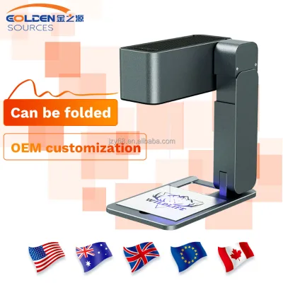 Portable Mini 3D Blue Light 5W Laser Marking Machine for Plastic Stainless Steel Paint Surface Leather logo printing machine