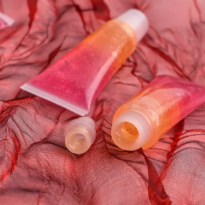 Doodle Lip Makeup 10ml Honey Hose Organic Shiny Lip Gloss Double Layer Gel Double Color Rainbow Lip Oil