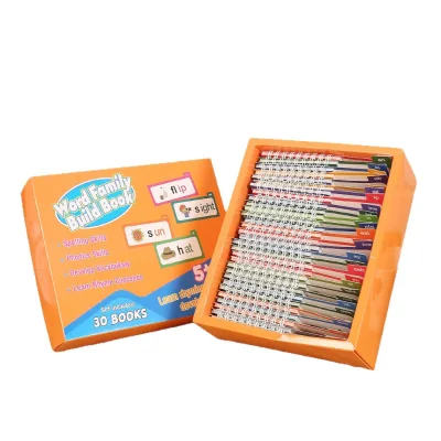 BESTLINE 2026 SA260703-3 Custom Kids English Words Learning Read Rhyme Flip Books Color Printing Paper with Box China Zhejiang