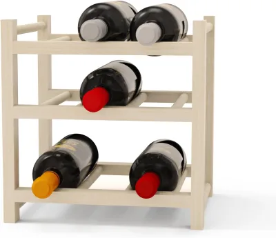 Modern Wooden Wine Storage Rack and Wooden Wine Display Rack