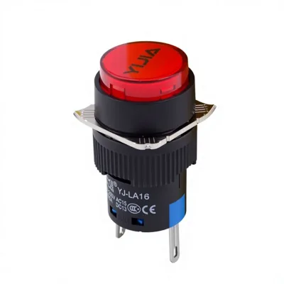 Yijia LA16-11DN/Y 16mm 5PIN Small Illuminated Button Reset Circular square Jog Start Stop