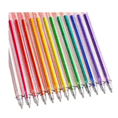 Hot Seller Glitter Gel Ink Pens Set Fine Point 1.0mm for Creative Journaling and Handwriting Enhancement