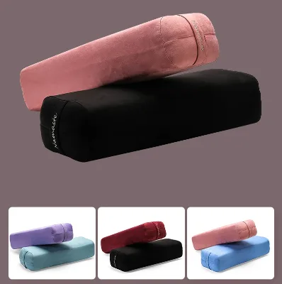 Hot Selling Pilates Cushion Yoga Pillow for Restorative Yoga High Quality Elastic Cotton Rectangular Meditation Yoga Bolster