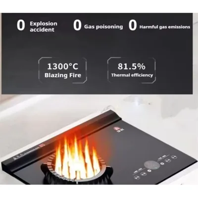 Fire-Electricity Generates Bright Fire Household Induction Cooktop No Fuel Required Plug and Use 3000W High Power Countertop