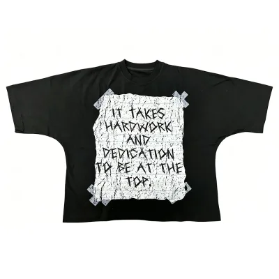 Manufacturer Men Casual Oversized Short Sleeve Tee Shirt Vintage Distressed Graphic Number Print Streetwear Tshirt