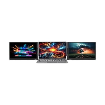 Dual Monitor Portable Kit with Carry Case - 14" 1080P All-Metal Screens for Field Engineers