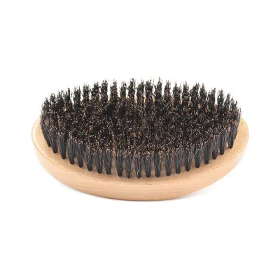 Factory Direct Supply Men's Soft Rubber Wood Shaving Brush Pure Boar Bristles with Oil Head Styling and Beard Brush Features