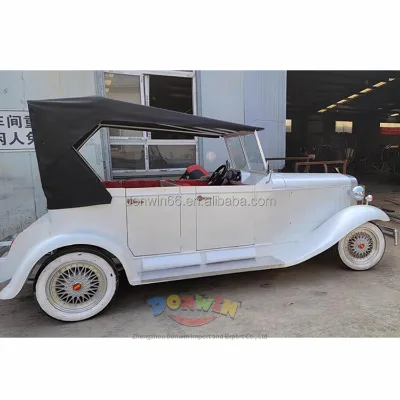 Electric Retro Vintage Car Vintage Classic Car 5 Seats Electric Vintage Sightseeing Classic Car for Sale
