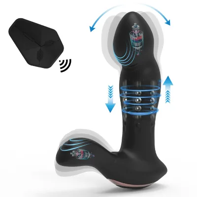 Remote Control 10 Modes Rechargeable Anal Massage Wiggle Thrusting Anal Plug Vibrator Prostate Massage Sex Toys for Men