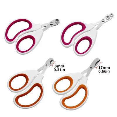 Pet nail clippers with round holes