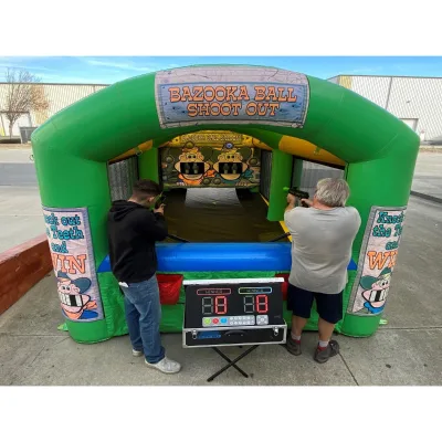 Crazy Inflatable Bazooka Ball Shoot Out Game Western Theme or Customized Design Inflatable Toys