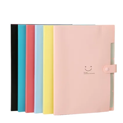 Smile Letter A4 Paper Expanding File Folder Pockets Office School Document Organizer Paper Folder