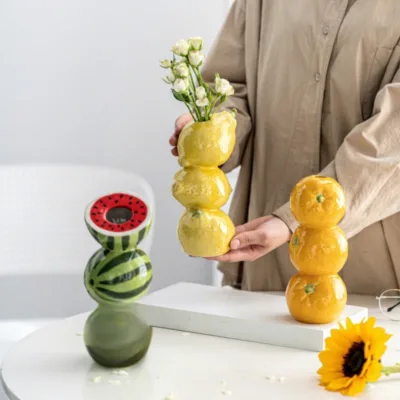 Yun Best-Selling Nordic-Style Minimalist Ceramic Fruit Flower Holder Desk Centerpiece Living Room Home Decor Hit Matt Finish
