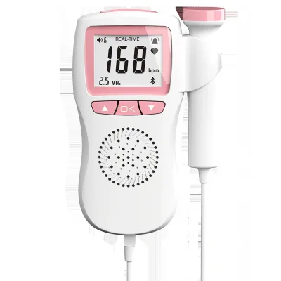 Fetal Heart Rate Monitor Home Ultrasound Handheld Portable ABS Material Powered Fetal Movement No Radiation