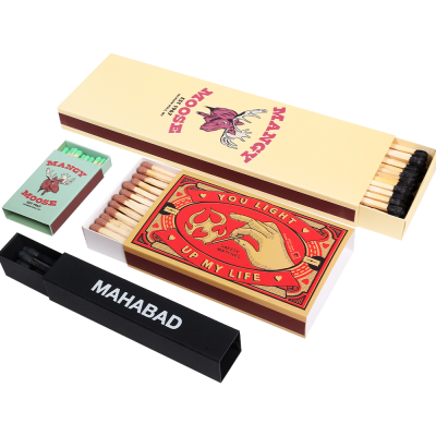 Cheap Matches Custom Matchbox with Safety Matches for Hotel Match Box Hot Stamping with Free Design for Candle