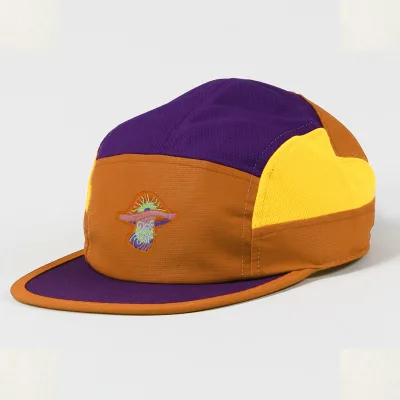 OEM Custom 7-Panel Sport Cap with Embroidered Logo Slight Curved Quick Dry Camping Hat for Sports & Fishing