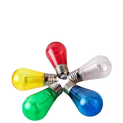 LED Colorful Bulb S14 Light Guide Column Outdoor Camping Light String Running Horse Lamp Atmosphere Decoration Bulb 230V
