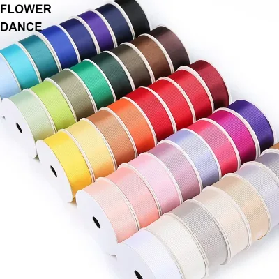 Factory OEM Polyester Cut Edge 38 mm Ribbon Materials Printed Grosgrain Ribbon for Custom Gift Ribbon