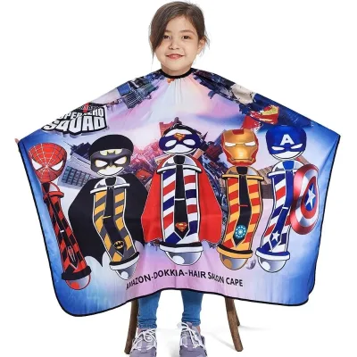 Hot Children Cartoon Hair Beauty Apron Creative Salon Non-stick Baby Hairdressing Cape Accessories for Barbershop