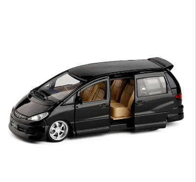 Toy Vehicle Model Business Van 1:32 Model Car Sound and Light Pullback Diecast Toy Auto 4s Shop Gifts