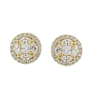 Jasen Delicate Design Women Smaller Round 925 Silver Round Stud Earring for Men