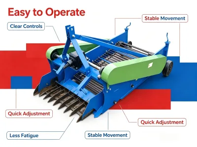 Multi Crop Harvester for Carrot Onion Potato with Deep Loading System