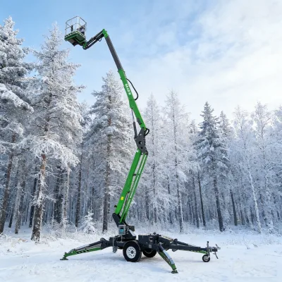 Diesel Petrol Powered Electric Towable Boom Lift Trailer Articulated Boom Lift