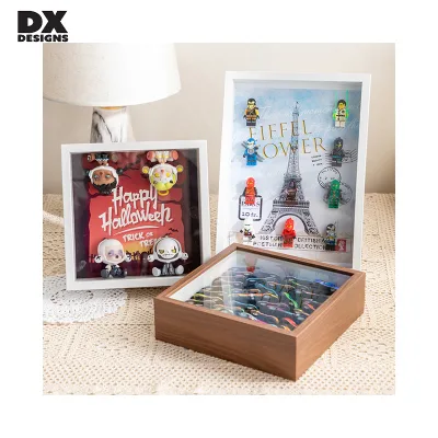 Custom Size Depth Glass Sports Wedding Graduation Shadow Box Frame Display Case Picture Frame for Wall and Tabletop Display