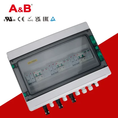 3-in 3-out IP65 Waterproof Wall-mounted Solar Photovoltaic Combiner Box DC600V Photovoltaic Array Combiner Box