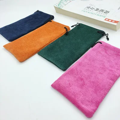Factory Wholesale Striped Cloth Fabric Eyeglasses Bag Anti-scratch Lining Sunglasses Pouch