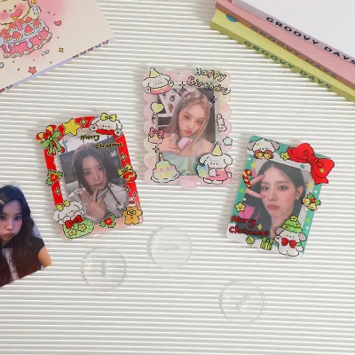 2024 Creative Design Christmas Style Acrylic Idol Photo Card Holder Wholesale Custom Business Gift for Event for Club for School