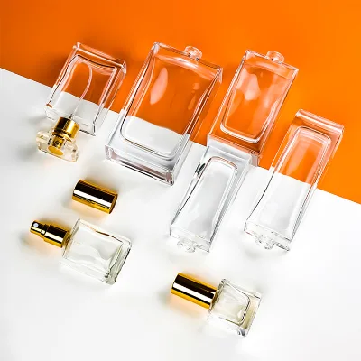 2021 Customized 10 ml 15 ml 30 ml 35ml 50ml 50 ml Men Rectangular Beautiful Empty Perfume Glass Bottle Female With Box
