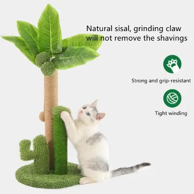 Factory Wholesale Oasis Cactus Cat Scratcher Cat Climb Tree Funny Sisal Grinding Claw Cat Toy