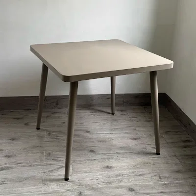 Minimalist Style Square Bistro Table Durable Metal Outdoor Furniture for Cafe Dining Hotel Fashionable Living Room Use