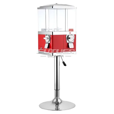Adjustable Four Compartment Candy Vending Machine with Stand for Gumball Candies Vendings