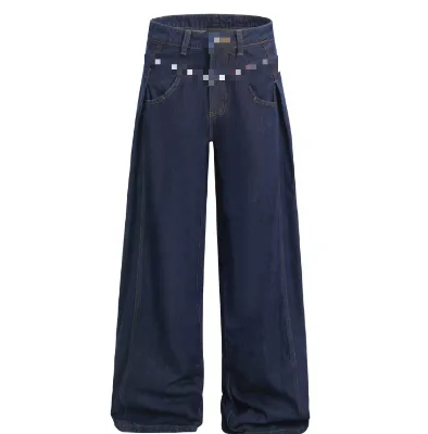 Factory Customized Wholesale Jeans Men's and Women's Pants Casual Loose High Street Minimalist Multi Style Denim Pants
