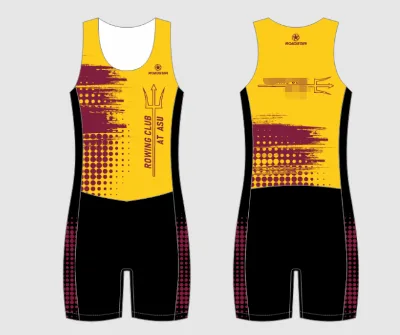 Custom Sublimation Rowing Unisuit Breathable Quick Dry Polyester Spandex Rowing Suit for Club Team Competition Training