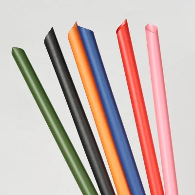 Low Price Individually Packaging 190mm 230mm Biodegradable PLA PP Plastic Bubble Tea Drinking Straws Colored for Plastic Cup