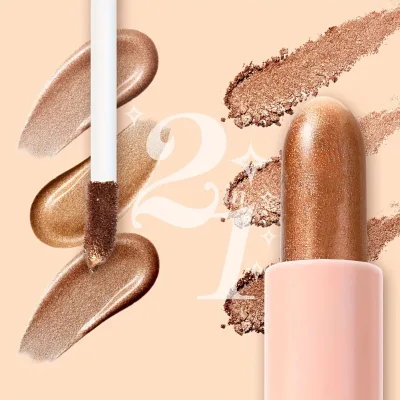 Double Head High Gloss Stick to Brighten Facial Contour High Gloss Stick Powder Blusher Liquid Cosmetics Customized Trademark
