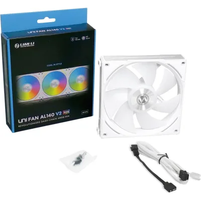 Wholesale Lian Li AL140 V2 White Modular PC Fan 140mm 4-Pin PWM 3-Pin ARGB Sync Case Cooling Fan for High-End PC Build