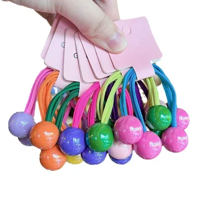 Candy Color Plastic Hairbands Scrunchies High Elastic Bracelet Hair Tie Ponytail Accessories European-American Style 4 Seasons