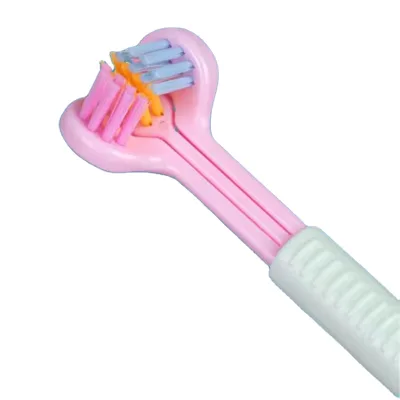 Factory Wholesale Three Sides Stereo Brush Head Multi Angle Dental Cleaning Anti Caries Handheld Soft Brush Toothbrush for Baby