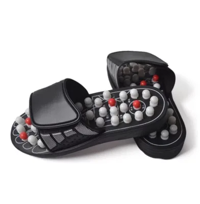 Comfortable Acupuncture Jade Stone Indoor Relief Plantar Fasciitis Massage Slippers Shoes Foot Massage Pad 15 Days Delivery