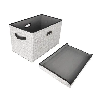 Foldable Clothes Organizer Collapsible Folding Breathable Fabric Underbed Storage Boxes Bags
