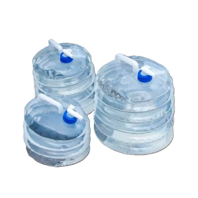 PE Folding Water Bag, Outdoor Portable Folding Water Bucket, Car Camping Shrink Water Bucket